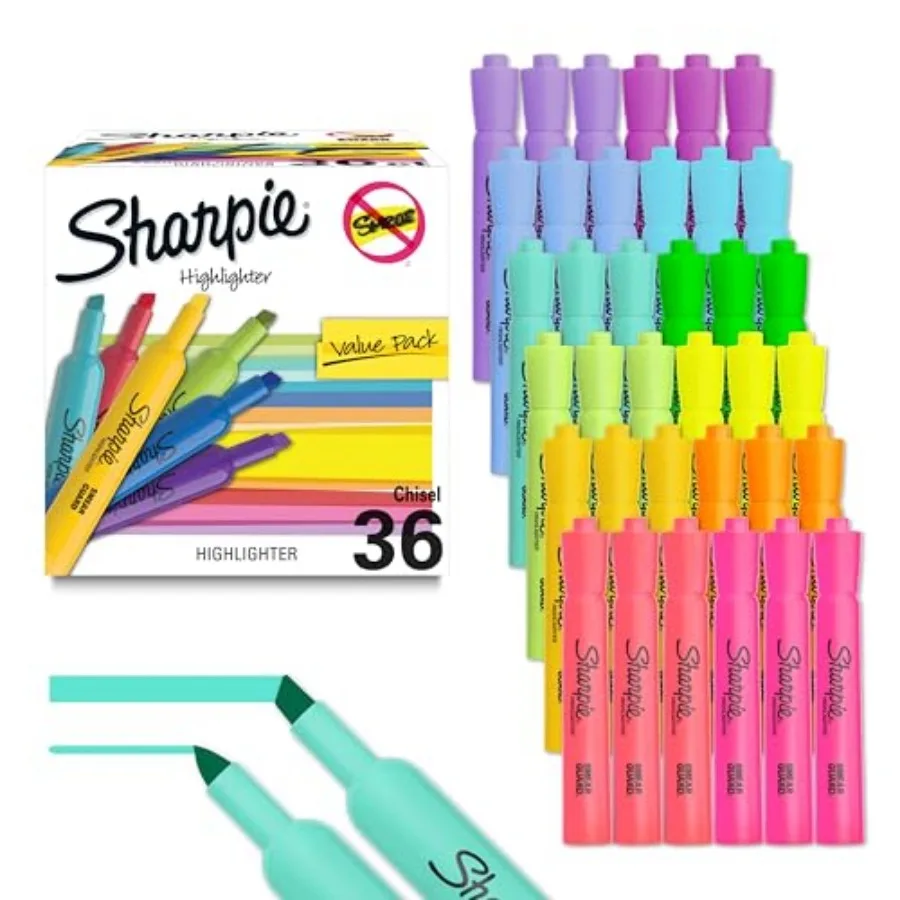 Tank Highlighters, Chisel Tip, 2 Assorted Fashion Colors, Value Pack, 36 Count - For Studying, Note-Taking, School, College, Of
Tank Highlighters, Chisel Tip, 2 Assorted Fashion Colors, Value Pack, 36 Count - For Studying, Note-Taking, School, College, Of