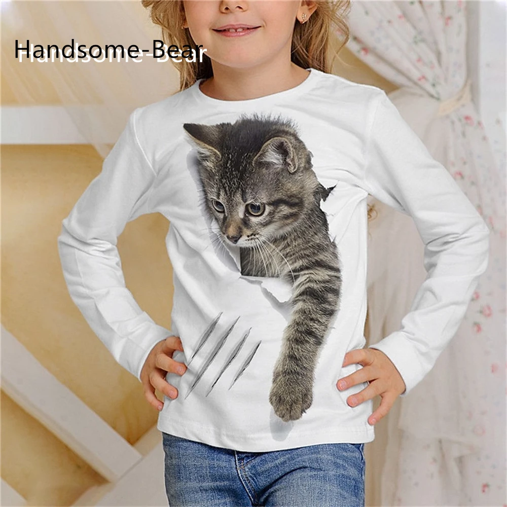 Girl Clothes Cat Graphic T Shirts O-Neck Tops Long Sleeve Teen Girl Clothes Casual Children's T-Shirt Girl Children's Clothing
Girl Clothes Cat Graphic T Shirts O-Neck Tops Long Sleeve Teen Girl Clothes Casual Children's T-Shirt Girl Children's Clothing