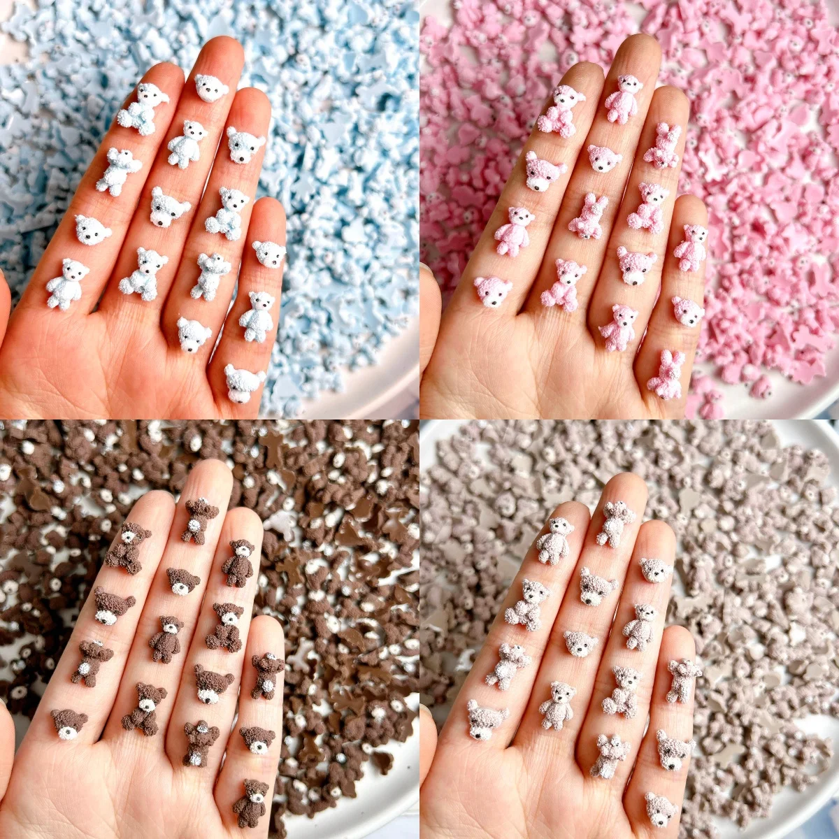 30PCS Kawaii Creative Resin Bear Series Nail Charms 3D Cartoon Soft Bear Head Nail Decorations DIY Hairpin Nails Art Supplies
30PCS Kawaii Creative Resin Bear Series Nail Charms 3D Cartoon Soft Bear Head Nail Decorations DIY Hairpin Nails Art Supplies