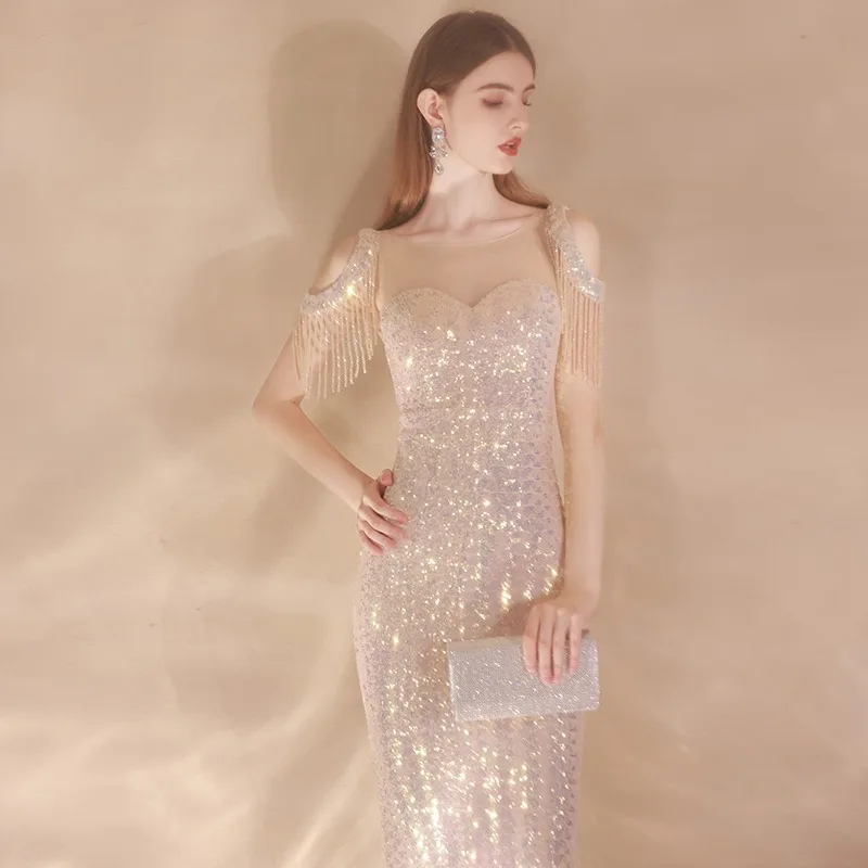 Pink Women's Evening Dress 2023 New Sexy Tulle Ankle Length Celebrity Fish Tail Gown Daily Party Elegant Mermaid Sequin Dresses
Pink Women's Evening Dress 2023 New Sexy Tulle Ankle Length Celebrity Fish Tail Gown Daily Party Elegant Mermaid Sequin Dresses