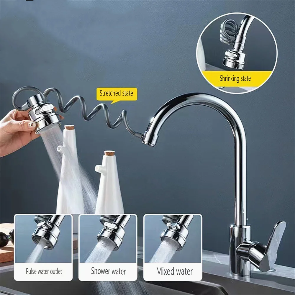 Телескопический смеситель Tongrun, брызгозащищенный артефакт, универсальный вращающийся барботерный фильтр под давлением, выпускная насадка 
Телескопический смеситель Tongrun, брызгозащищенный артефакт, универсальный вращающийся барботерный фильтр под давлением, выпускная насадка