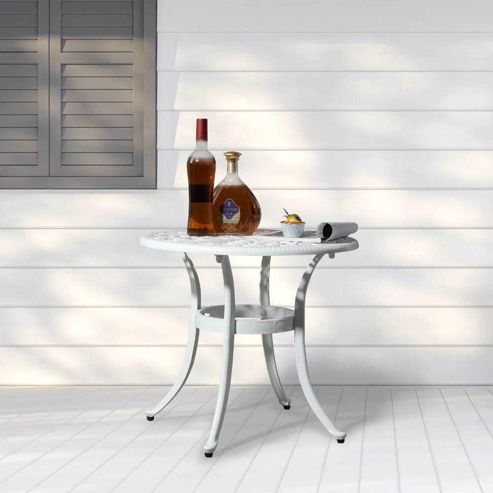 Phoenix Cast Aluminum Round Table, Patio Side Table,Durable Construction,Cast Aluminum Cocktail Table
Phoenix Cast Aluminum Round Table, Patio Side Table,Durable Construction,Cast Aluminum Cocktail Table