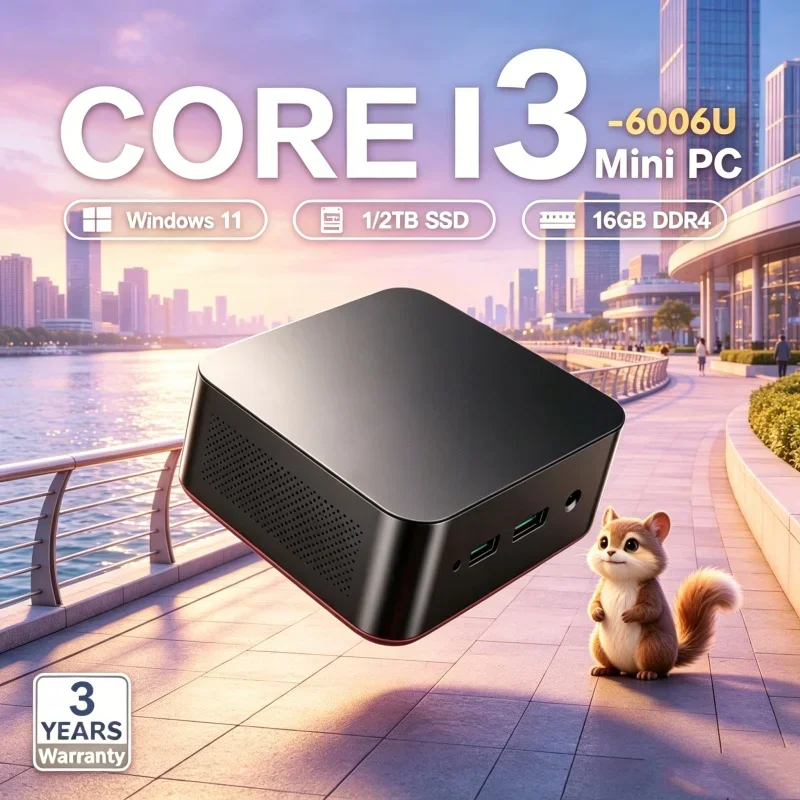 2026 Classy Slender MINI PC Windows 11 Pro Core I3 6006U RAM 1TB SSD WIFI 6 BT5.2 4K HD Burnished Cheerful Gaming Home Reading
2026 Classy Slender MINI PC Windows 11 Pro Core I3 6006U RAM 1TB SSD WIFI 6 BT5.2 4K HD Burnished Cheerful Gaming Home Reading