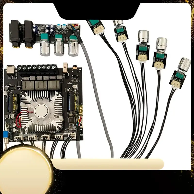 ZK-DAM L1 2X220w&350W 2.1 Channel BT Digital Power Amplifier Board TPA3251D2 High Power Low Noise Audio Amplifier Module
ZK-DAM L1 2X220w&350W 2.1 Channel BT Digital Power Amplifier Board TPA3251D2 High Power Low Noise Audio Amplifier Module