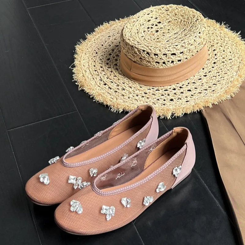 New Women's Mary Jane Shoes Exquisite Air Mesh Rhinestone Casual Shoes for Woman Comfort Flat Shoe Designer Shoes Zapatos Mujer
New Women's Mary Jane Shoes Exquisite Air Mesh Rhinestone Casual Shoes for Woman Comfort Flat Shoe Designer Shoes Zapatos Mujer