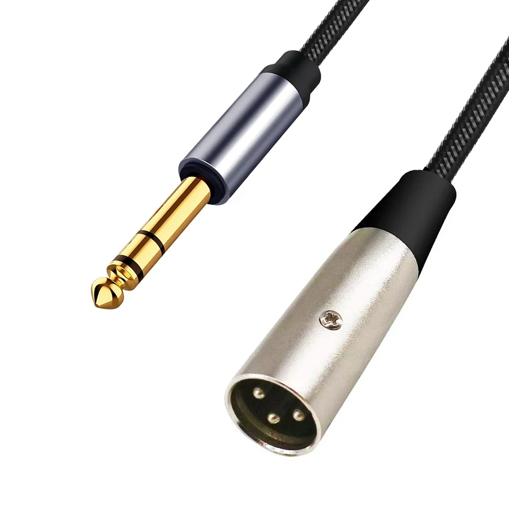 XLR(3-pin) to 1/4 Inch Jack Mic Audio Cable TRS 6.35mm Plug To XLR Stereo Balanced Interconnect Cord For Guitar Speaker Mixer
XLR(3-pin) to 1/4 Inch Jack Mic Audio Cable TRS 6.35mm Plug To XLR Stereo Balanced Interconnect Cord For Guitar Speaker Mixer
