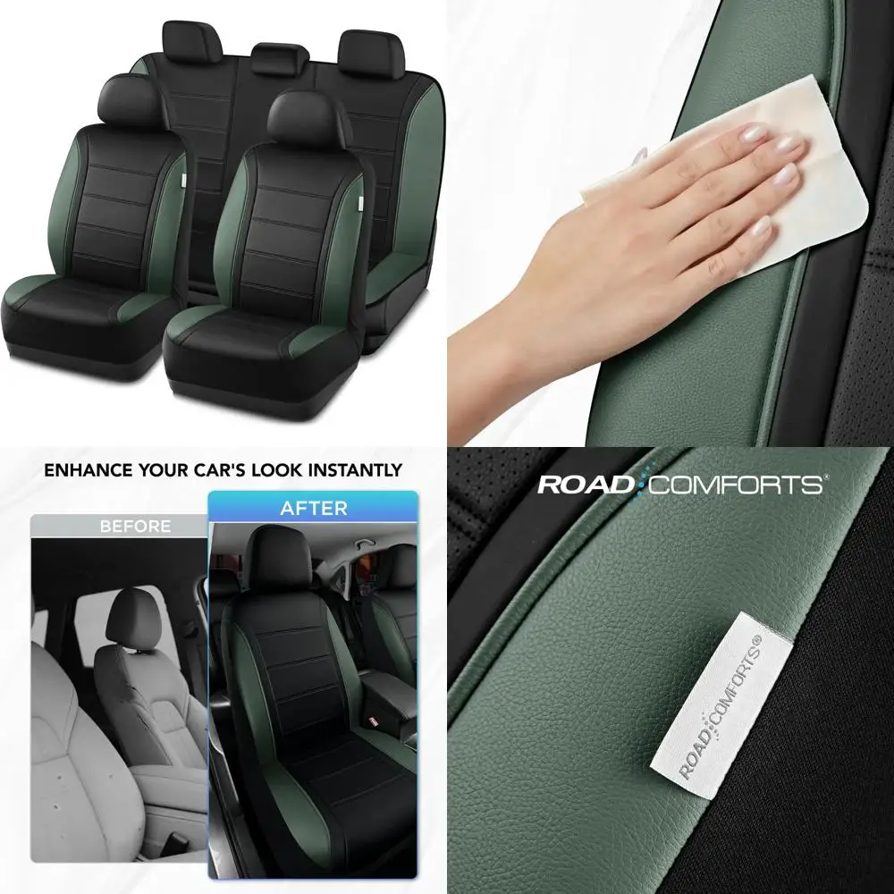 Кожаные чехлы на сиденья Road Comforts, дышащие чехлы на автомобильные сиденья, полный комплект для мужчин, совместимые с подушкой безопасности, комплект автомобильных чехлов на сиденья Uni
Кожаные чехлы на сиденья Road Comforts, дышащие чехлы на автомобильные сиденья, полный комплект для мужчин, совместимые с подушкой безопасности, комплект автомобильных чехлов на сиденья Uni