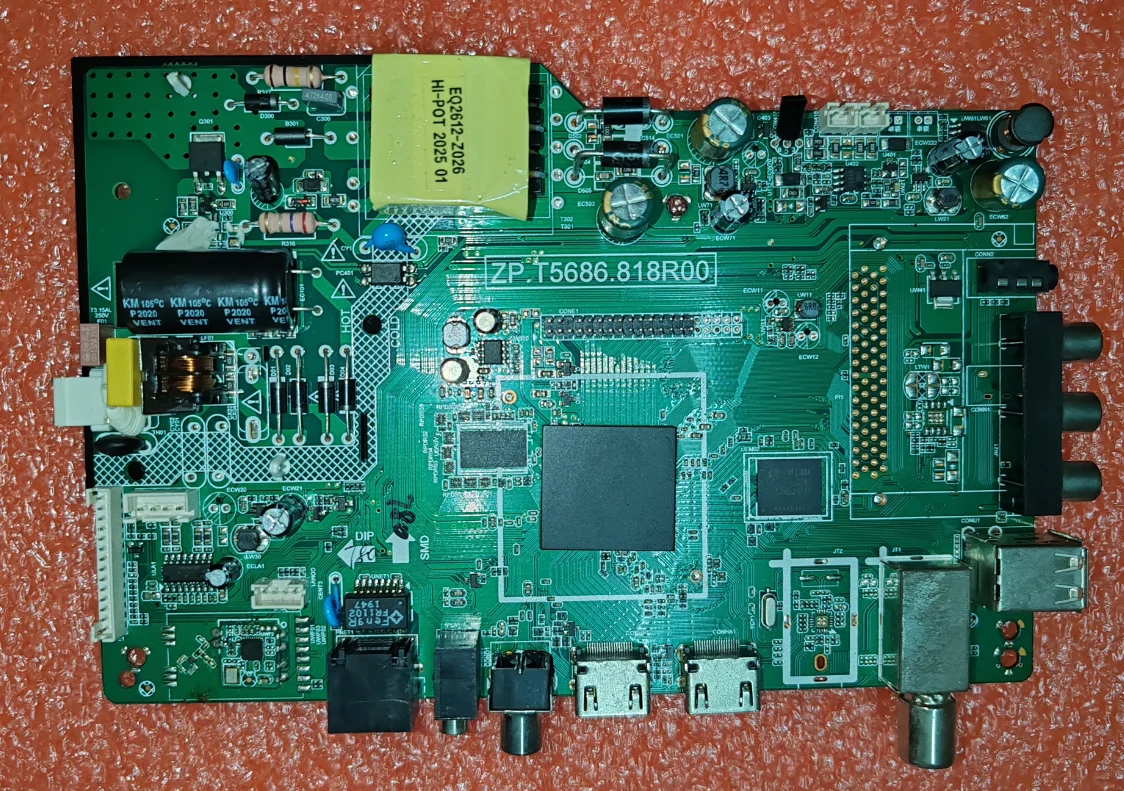 ZP.T5686.818R00 Three in one WiFi network TV motherboard, tested well, physical photo for 1+8g 35--58v 600ma
ZP.T5686.818R00 Three in one WiFi network TV motherboard, tested well, physical photo for 1+8g 35--58v 600ma
