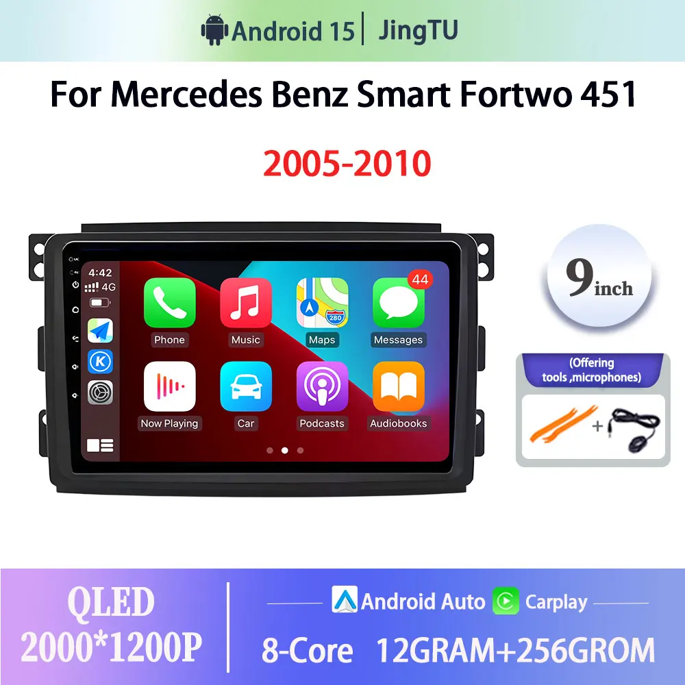 Carplay Android 15 System Car Multimedia Player For Mercedes Benz Smart Fortwo 451 2005-2010 WiFi Radio GPS
Carplay Android 15 System Car Multimedia Player For Mercedes Benz Smart Fortwo 451 2005-2010 WiFi Radio GPS