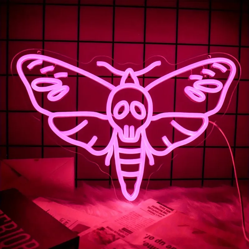 Неоновые вывески Pink Moth, подвесные светильники с USB-разъемами, регулируемые светодиодные лампы, для баров, магазинов, клубов, украшения на Хэллоуин, настенный декор, неоновые светильники
Неоновые вывески Pink Moth, подвесные светильники с USB-разъемами, регулируемые светодиодные лампы, для баров, магазинов, клубов, украшения на Хэллоуин, настенный декор, неоновые светильники