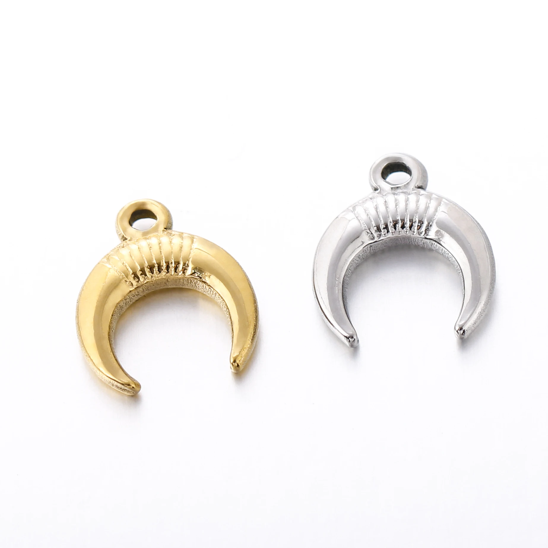 3pcs Stainless Steel Ox Horn&Crescent Moon Charms Pendant For DIY Necklace Bracelet Earrings Making Jewelry Handmade Accessories
3pcs Stainless Steel Ox Horn&Crescent Moon Charms Pendant For DIY Necklace Bracelet Earrings Making Jewelry Handmade Accessories