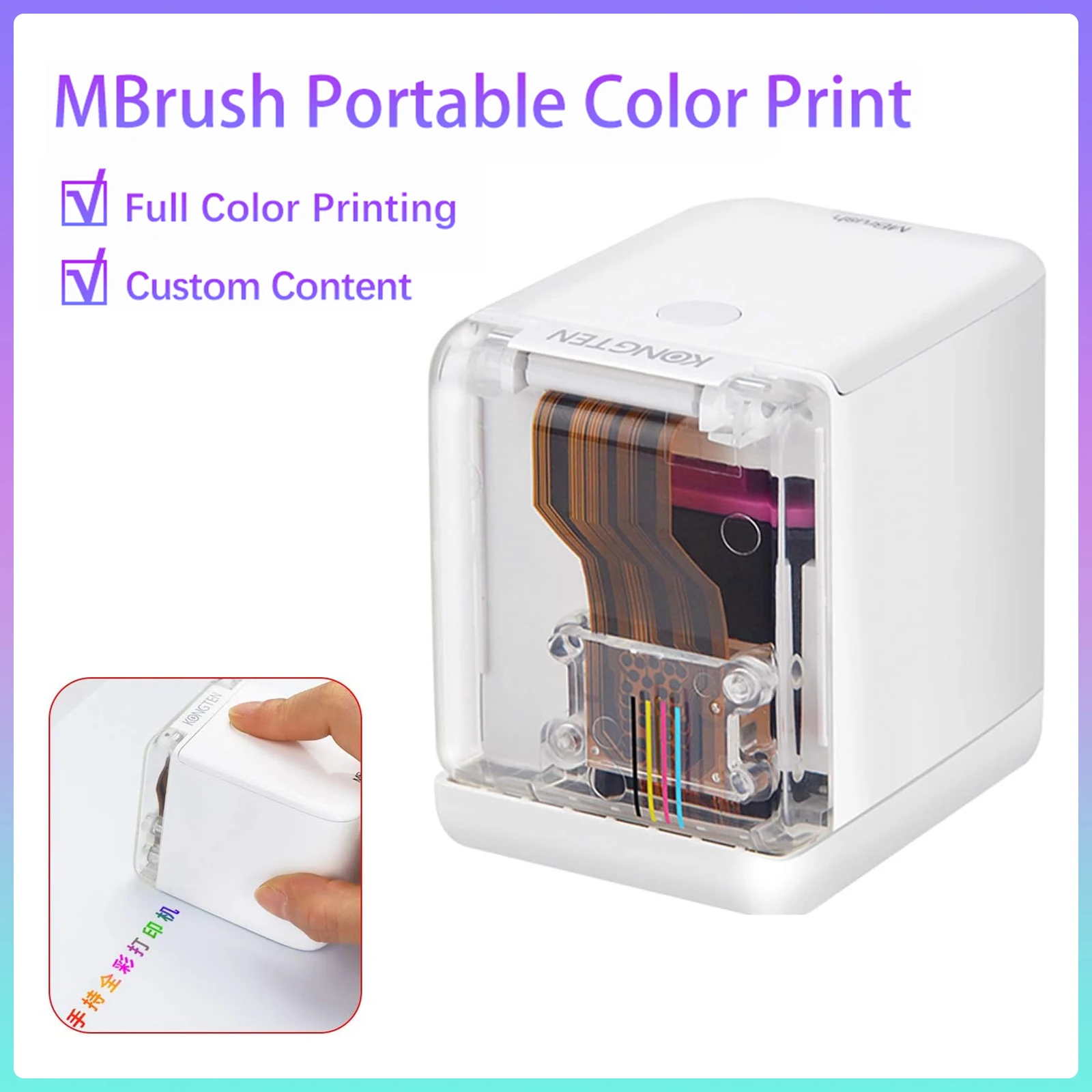 MBrush Handheld Color Inkjet Printer Mini Portable Color Printer Wireless WiFi Printing Cartridges DIY Printing Tattoo Logo Word
MBrush Handheld Color Inkjet Printer Mini Portable Color Printer Wireless WiFi Printing Cartridges DIY Printing Tattoo Logo Word