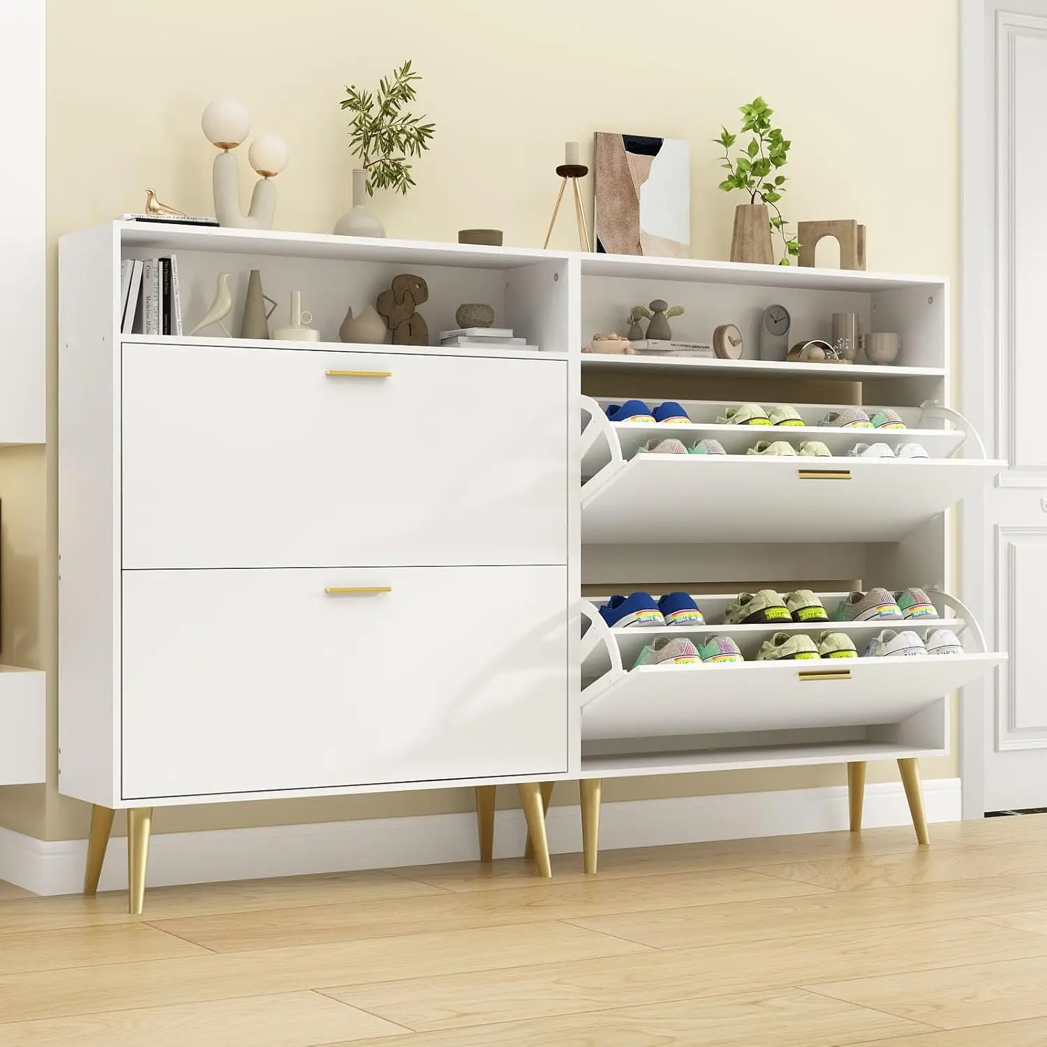 Shoe Cabinet For Entryway Set Of 2, Narrow Shoe Storage Cabinet With 2 Flip Doors And Shelf, Freestanding Shoe Organizer For
Shoe Cabinet For Entryway Set Of 2, Narrow Shoe Storage Cabinet With 2 Flip Doors And Shelf, Freestanding Shoe Organizer For