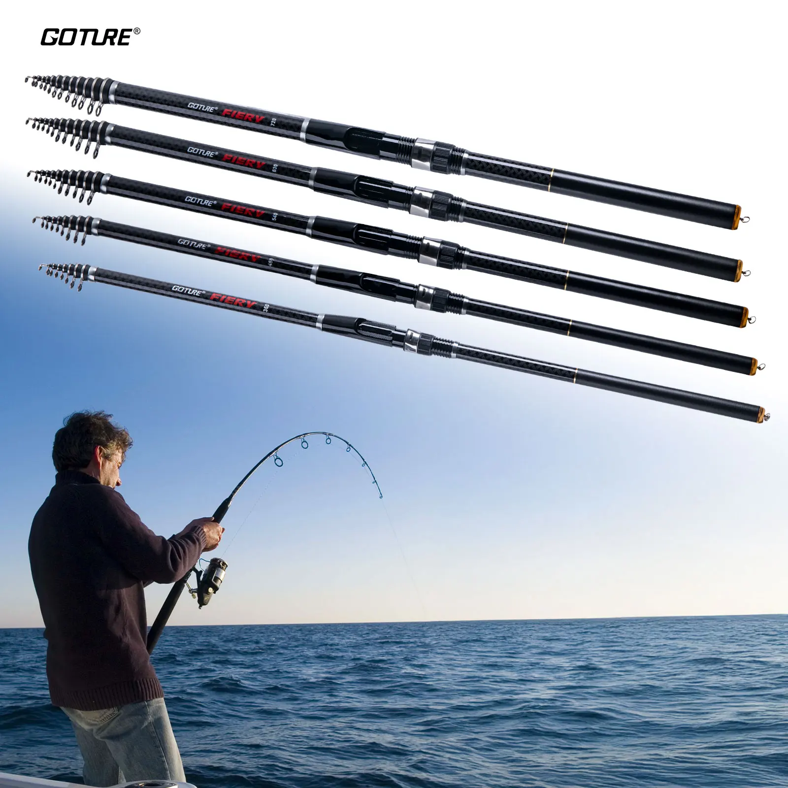 Goture FIERY 30T Карбоновая телескопическая удочка для скальной удочки 3,6–7,2 м Сверхлегкая портативная удочка для путешествий, морская лодка, удочка для рыбалки в скальном озере
Goture FIERY 30T Карбоновая телескопическая удочка для скальной удочки 3,6–7,2 м Сверхлегкая портативная удочка для путешествий, морская лодка, удочка для рыбалки в скальном озере