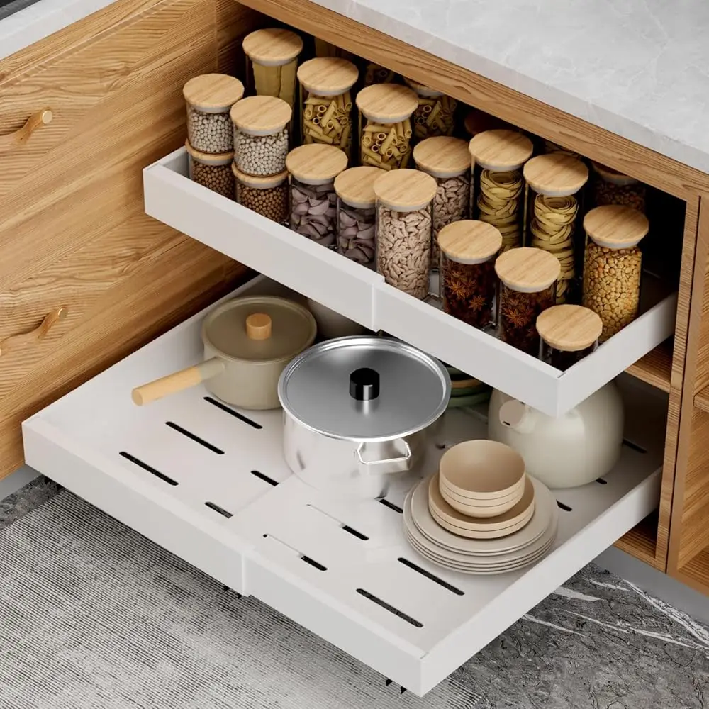 2 Pa Pull Out Cabinet Organizer 21 H Deep,Expandable Pull Out Drawers For Cabinets Adhesive With Film, No Drill Slide Out
2 Pa Pull Out Cabinet Organizer 21 H Deep,Expandable Pull Out Drawers For Cabinets Adhesive With Film, No Drill Slide Out