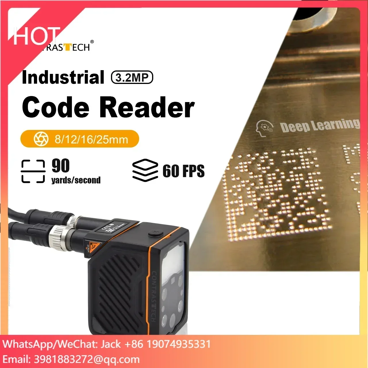 2048x1536 Fast Ethernet 3.2MP 60fps Autofocus AI-Powered Code Reader With Deep Learning Function And High Performance
2048x1536 Fast Ethernet 3.2MP 60fps Autofocus AI-Powered Code Reader With Deep Learning Function And High Performance