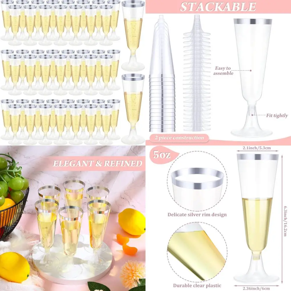 CHENGU 200 упаковок, чашки для флейты для шампанского, пластиковые бокалы для вина на 5 унций, одноразовые флейты для тостов, флейты для шампанского для свадебной вечеринки, пластик C
CHENGU 200 упаковок, чашки для флейты для шампанского, пластиковые бокалы для вина на 5 унций, одноразовые флейты для тостов, флейты для шампанского для свадебной вечеринки, пластик C
