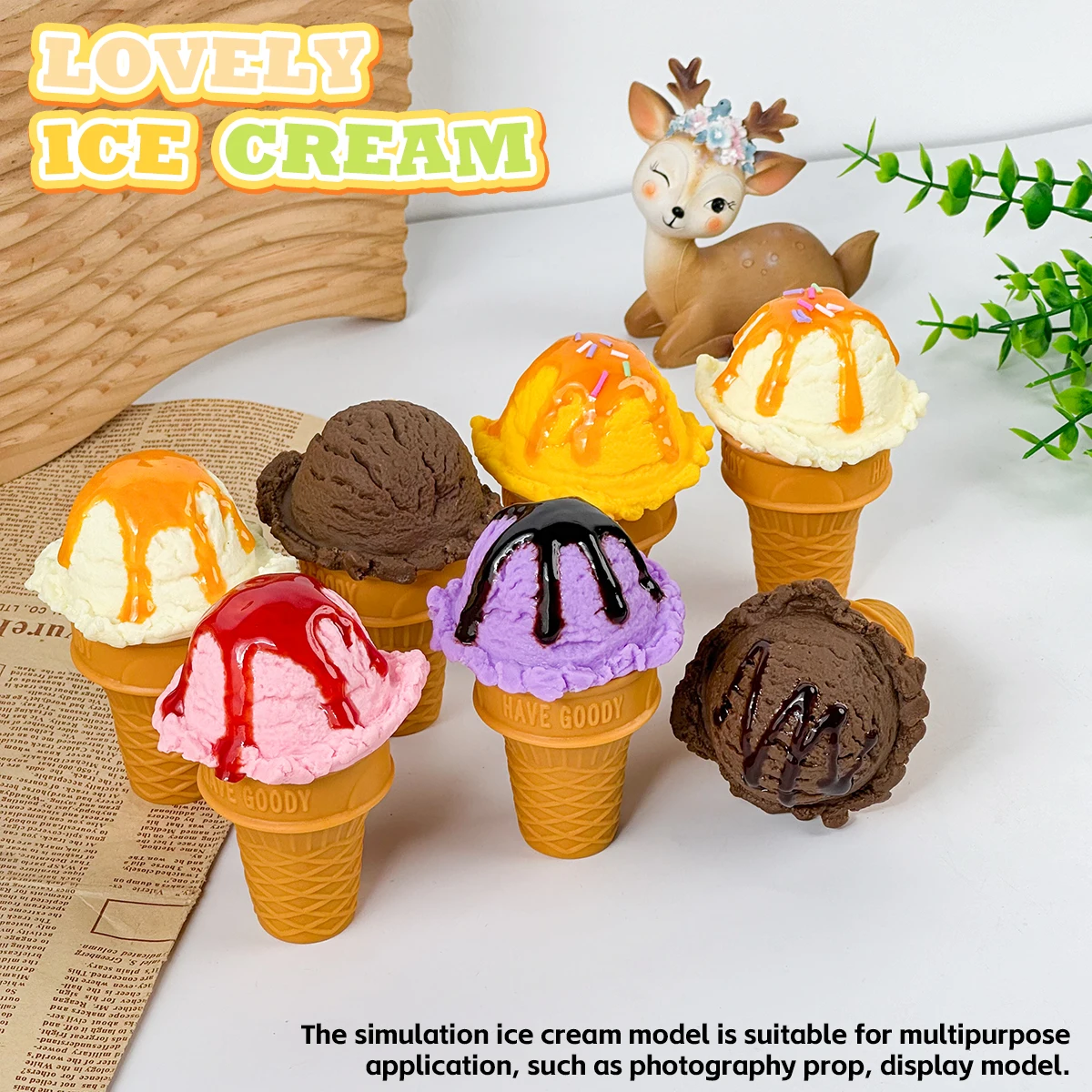 Realistic PVC Simulation Ice Cream Model Commercial Display Ice Cream Cone Simulation Props Ice Cream Mold Fake Ice Cream
Realistic PVC Simulation Ice Cream Model Commercial Display Ice Cream Cone Simulation Props Ice Cream Mold Fake Ice Cream
