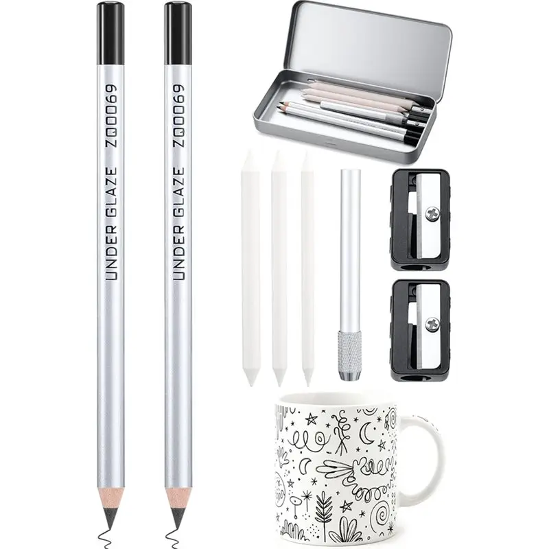 A60zunderglaze Pencil Kits 9 Pcs For Ceramics For Decorating Under Pottery Black Underglaze Pottery Pen For Bisque Warem
A60zunderglaze Pencil Kits 9 Pcs For Ceramics For Decorating Under Pottery Black Underglaze Pottery Pen For Bisque Warem