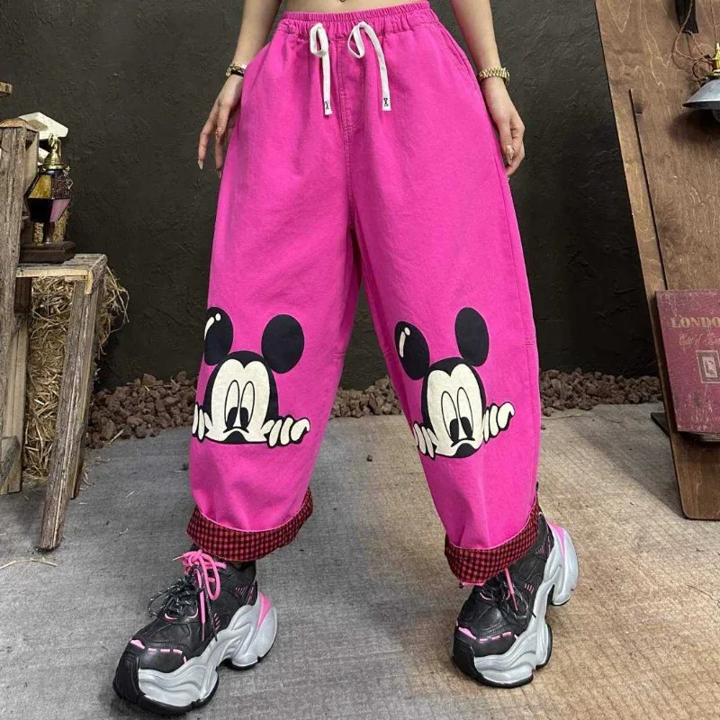 Luxury brand clothes copyWomen's Disney Mickey Print Jeans Spring New Retro Plus Size Color Block Loose Ankle Length Harem Pants
Luxury brand clothes copyWomen's Disney Mickey Print Jeans Spring New Retro Plus Size Color Block Loose Ankle Length Harem Pants