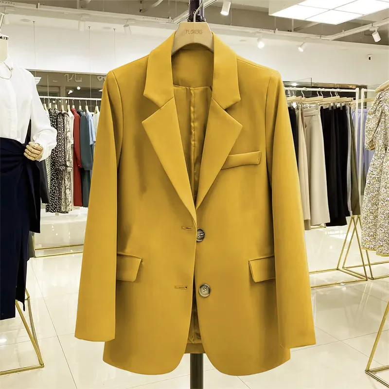 Women Fashion Long Sleeve Blazer Coat Spring Autumn New Elegant Casual Solid Color Office Suit Jacket Female Loose Outwear W840
Women Fashion Long Sleeve Blazer Coat Spring Autumn New Elegant Casual Solid Color Office Suit Jacket Female Loose Outwear W840