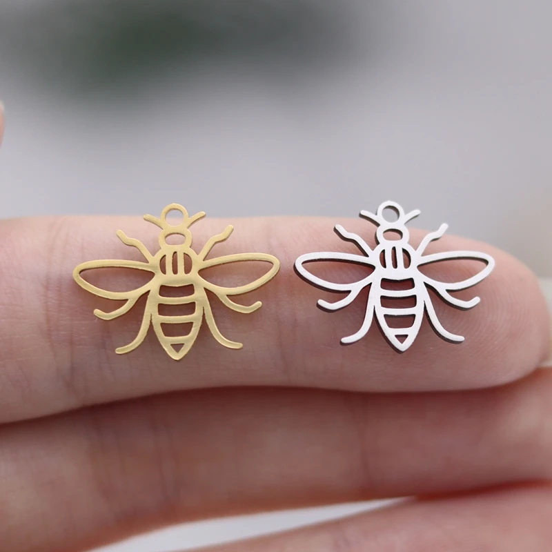 3pcs Tiny Insect Bee Fit diy Bracelets Necklace Craft Stainless Steel Pendant Charms for Jewelry Making Handmade Supplies Bulk
3pcs Tiny Insect Bee Fit diy Bracelets Necklace Craft Stainless Steel Pendant Charms for Jewelry Making Handmade Supplies Bulk