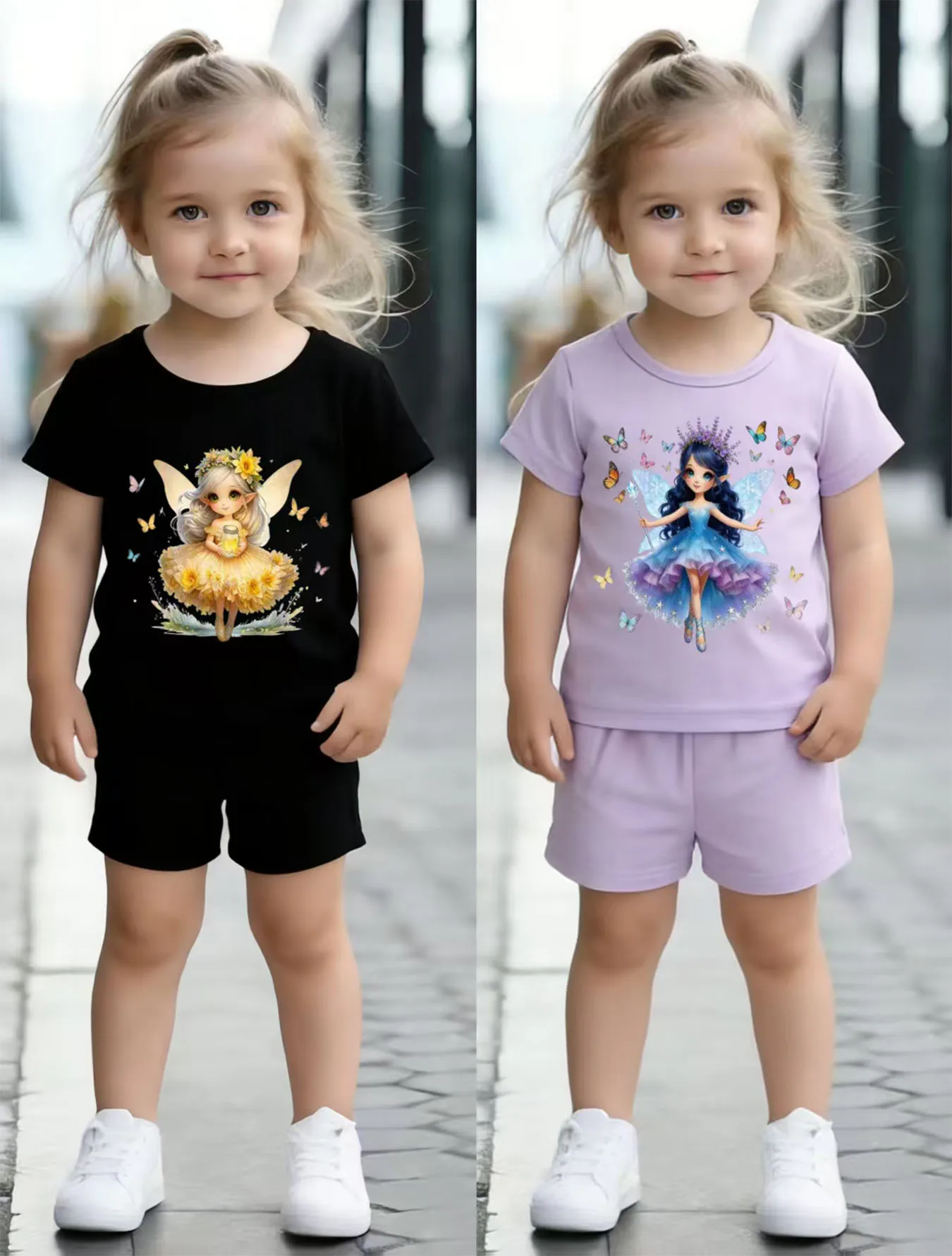 Fairy Print Short Sleeve Set Baby Girl Sweet Cool Style Summer New Arrival
Fairy Print Short Sleeve Set Baby Girl Sweet Cool Style Summer New Arrival