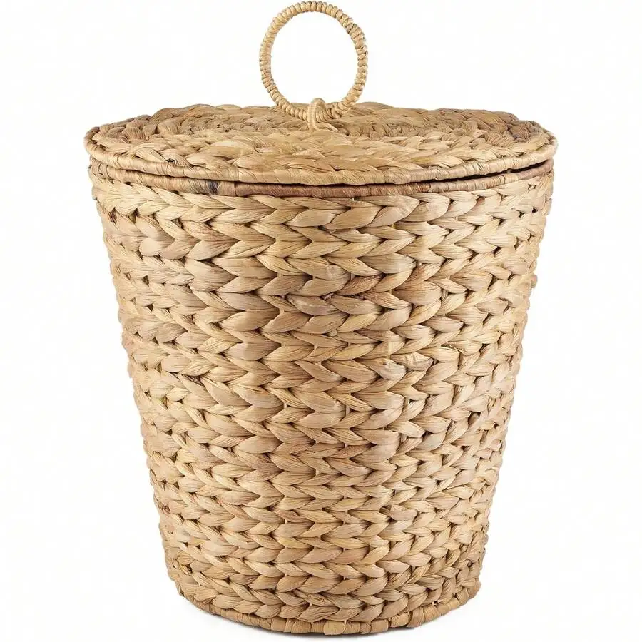 Rattan Woven Trash Can With Lid And Handle For Bathroom Kitchen Bedroom Living Room
Rattan Woven Trash Can With Lid And Handle For Bathroom Kitchen Bedroom Living Room