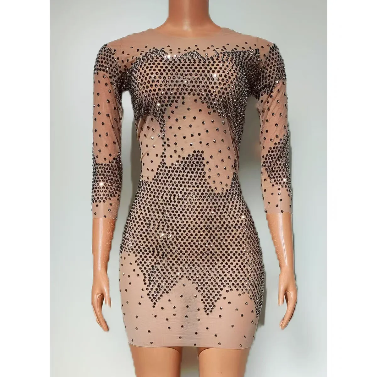 Nightclub DJ Bar Female Singer Sexy Perspective Full Diamond Slimming Skirt Dance Team Party Theme Show Performance Costume
Nightclub DJ Bar Female Singer Sexy Perspective Full Diamond Slimming Skirt Dance Team Party Theme Show Performance Costume