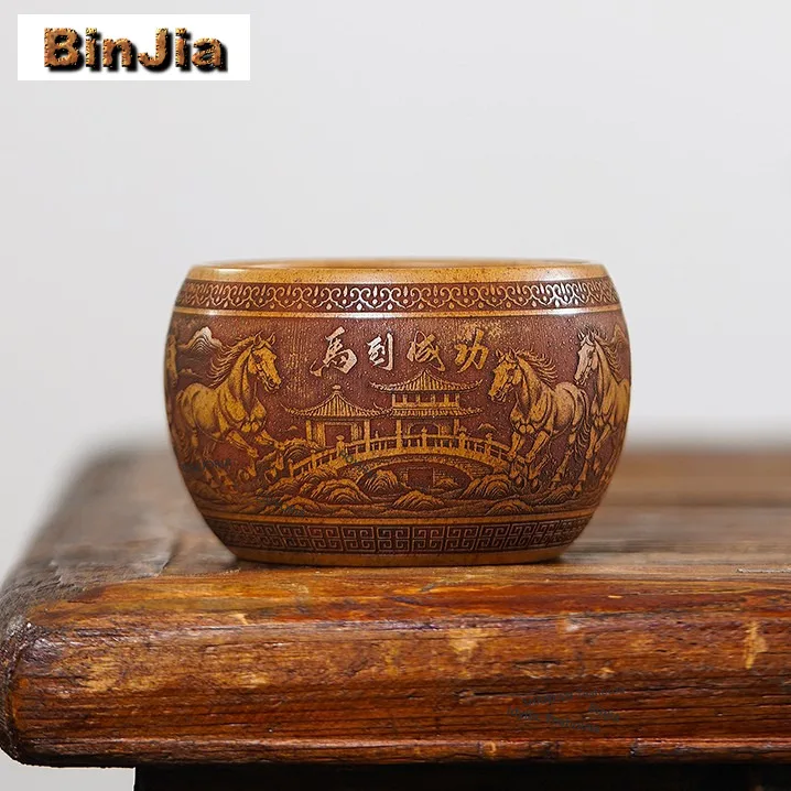 210ml Yixing Zisha Relief Horse Teacup Retro Tea Bowl Water Jug Tea-tasting Smelling Cup Chazhan Master Cups Household Drinkware
210ml Yixing Zisha Relief Horse Teacup Retro Tea Bowl Water Jug Tea-tasting Smelling Cup Chazhan Master Cups Household Drinkware