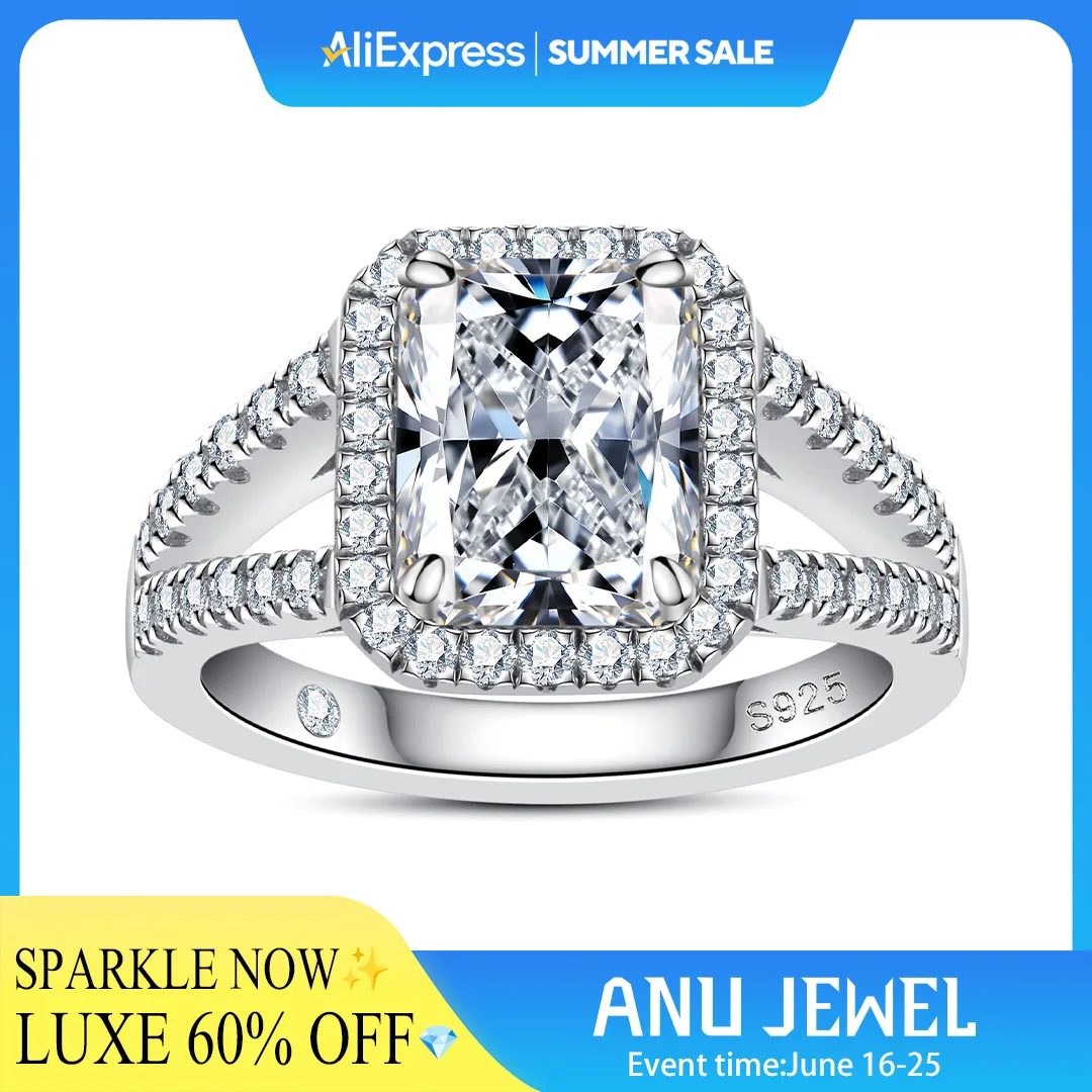 AnuJewel 3ct Radiant Cut D Color Moissanite Vintage Engagement Ring 18K Gold Plated Luxurious Wedding Ring for Women Jewelry
AnuJewel 3ct Radiant Cut D Color Moissanite Vintage Engagement Ring 18K Gold Plated Luxurious Wedding Ring for Women Jewelry