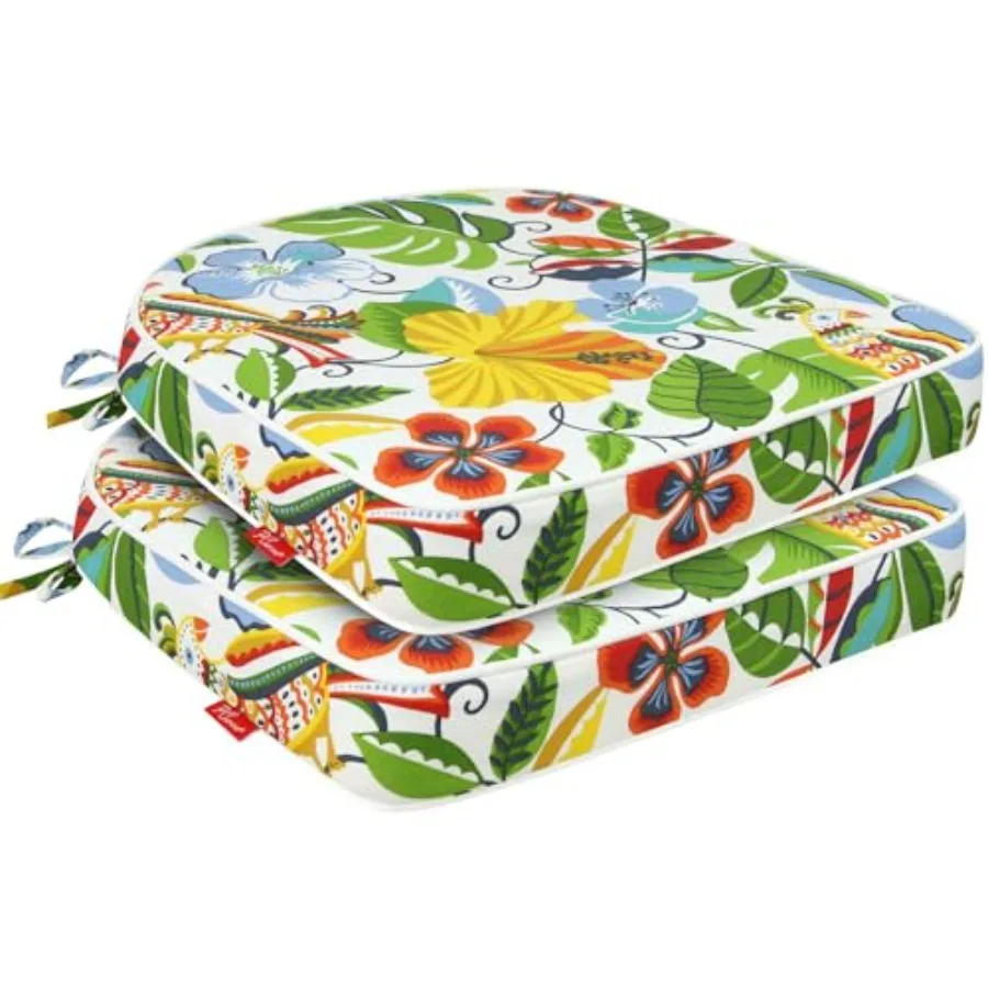 Outdoor Chair Cushions Set of 2, 17x16 Inch U-Shape Patio Seat Cushions with Ties, Water and Fade Resistant High Density Foam C
Outdoor Chair Cushions Set of 2, 17x16 Inch U-Shape Patio Seat Cushions with Ties, Water and Fade Resistant High Density Foam C