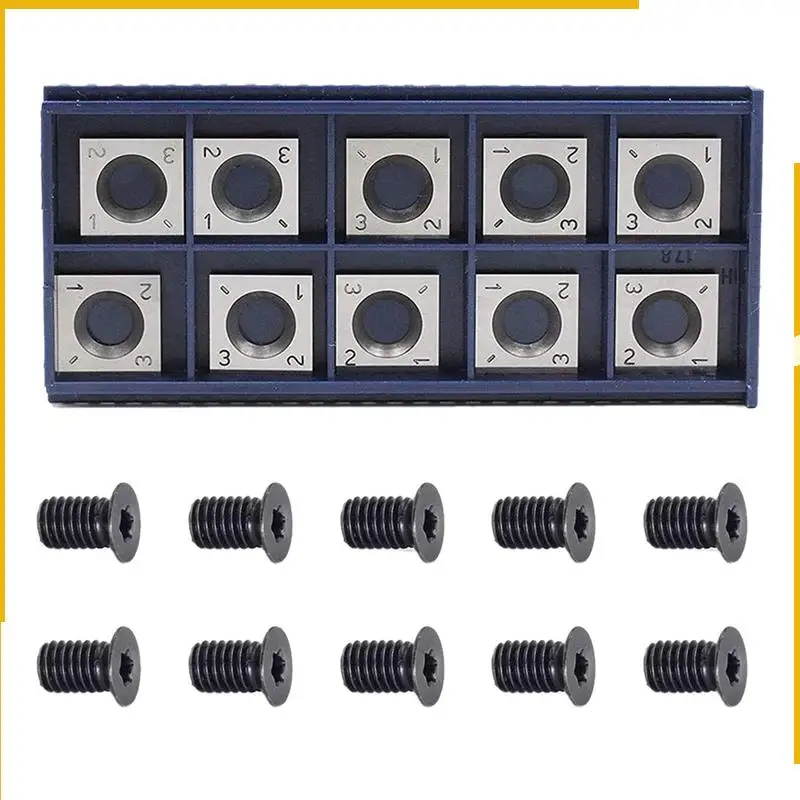 A92P 100Pcs 14Mm Square Straight Carbide Cutter Insert With 100Pcs M610mm Screws For Wood Working Spiral
A92P 100Pcs 14Mm Square Straight Carbide Cutter Insert With 100Pcs M610mm Screws For Wood Working Spiral