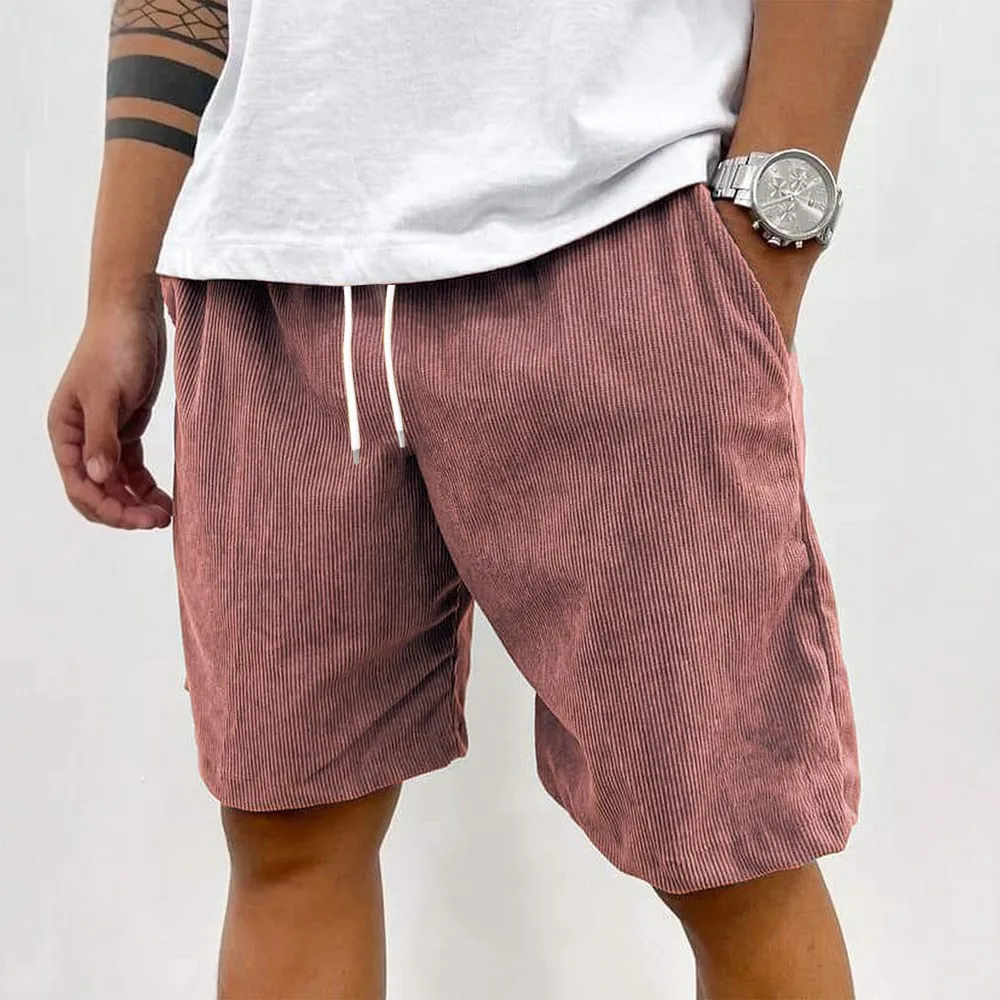 New solid-color corduroy men's summer tie-on sports casual shorts - relaxed and trendy beach and outdoor breathable shorts
New solid-color corduroy men's summer tie-on sports casual shorts - relaxed and trendy beach and outdoor breathable shorts