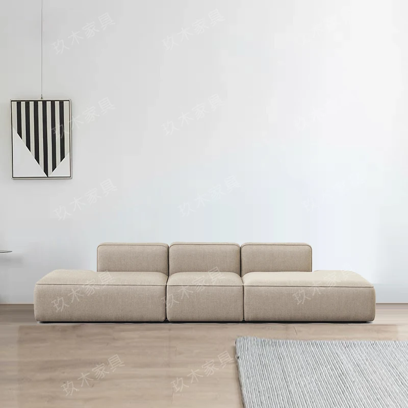 Скандинавский минималистичный прямой тканевый диван для гостиной, модуль хлопка и льна, без подлокотников
Скандинавский минималистичный прямой тканевый диван для гостиной, модуль хлопка и льна, без подлокотников