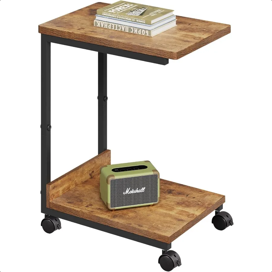 Side TableC Table with 2Tier Storage Shelf End Table TV Tray with Metal Frame Sofa Table with Wheels for Living Room Bedroom Of
Side TableC Table with 2Tier Storage Shelf End Table TV Tray with Metal Frame Sofa Table with Wheels for Living Room Bedroom Of