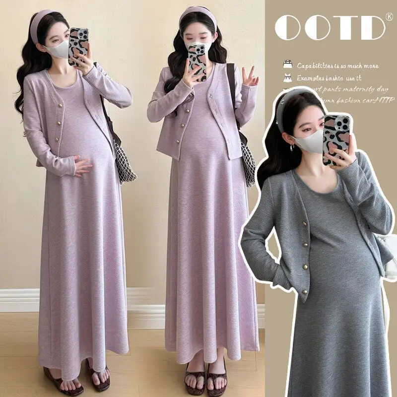 2025 Sweet Korean Pregnancy Outfit Autumn Knit Cotton Vest Dress with Cover Up Soft Maternity Two Piece Set Feminine Comfort
2025 Sweet Korean Pregnancy Outfit Autumn Knit Cotton Vest Dress with Cover Up Soft Maternity Two Piece Set Feminine Comfort