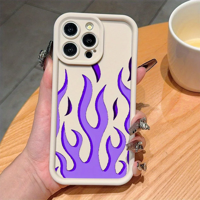 Purple flame pattern phone case for iPhone 17 16 15 14 13 12 11 Pro/ Max/Plus shock-proof rear cover anti-fingerprint
Purple flame pattern phone case for iPhone 17 16 15 14 13 12 11 Pro/ Max/Plus shock-proof rear cover anti-fingerprint