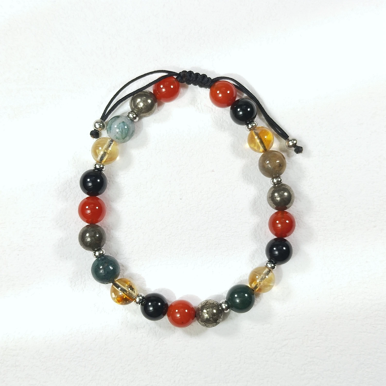 Lii Ji Natural Stone Multi Agate Pyrite Citrine 8mm Adjustable Bracelet For Male Jewelry
Lii Ji Natural Stone Multi Agate Pyrite Citrine 8mm Adjustable Bracelet For Male Jewelry