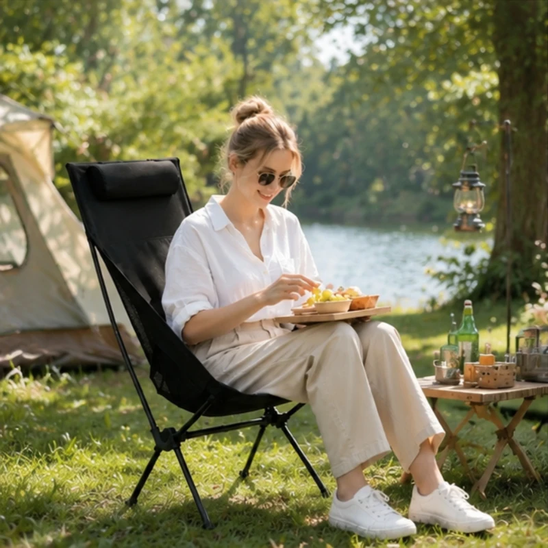 Lightweight Portable Folding Camping Chair with Headrest, Aluminum Alloy Outdoor Tourist Chair for Hiking, Fishing, Travel
Lightweight Portable Folding Camping Chair with Headrest, Aluminum Alloy Outdoor Tourist Chair for Hiking, Fishing, Travel