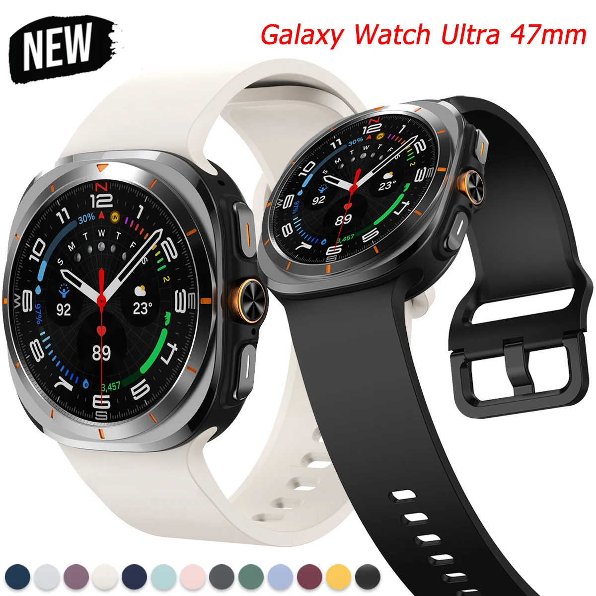 Мягкий спортивный ремешок для Samsung Galaxy Watch Ultra 47 мм, силиконовый браслет, сменный ремешок для Galaxy Watch 7, аксессуары для ремешка для часов 
Мягкий спортивный ремешок для Samsung Galaxy Watch Ultra 47 мм, силиконовый браслет, сменный ремешок для Galaxy Watch 7, аксессуары для ремешка для часов