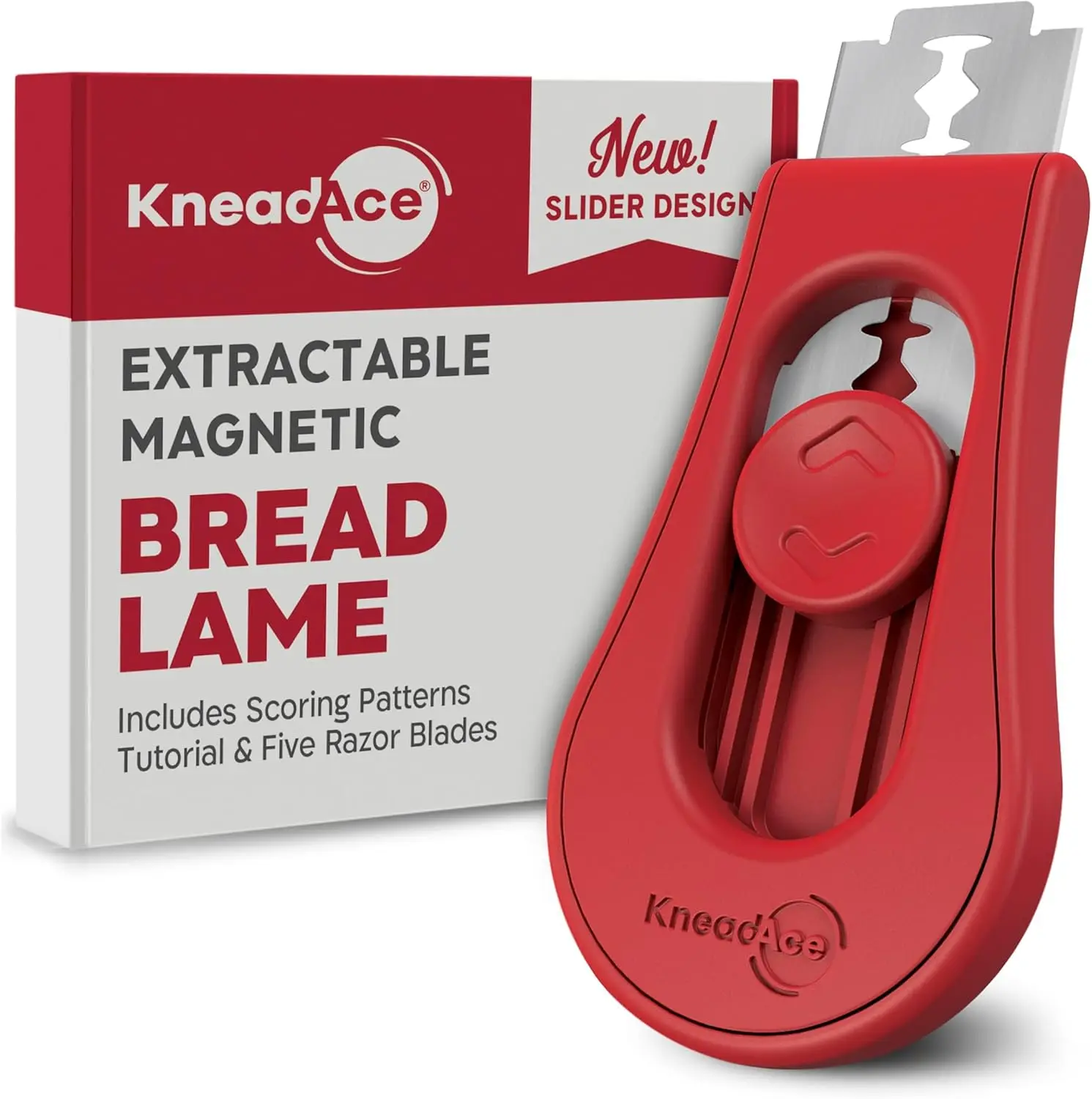 Extractable & Magnetic Bread Lame for Sourdough Baking - Includes Patterns Booklet & 5 Razor Blades
Extractable & Magnetic Bread Lame for Sourdough Baking - Includes Patterns Booklet & 5 Razor Blades
