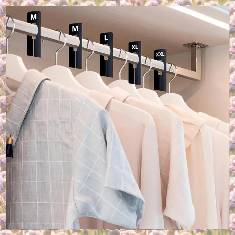 40 Pack Rectangular Plastic Clothing Size Closet Rack Dividers Hangers, Preprinted In 8 Sizes
40 Pack Rectangular Plastic Clothing Size Closet Rack Dividers Hangers, Preprinted In 8 Sizes