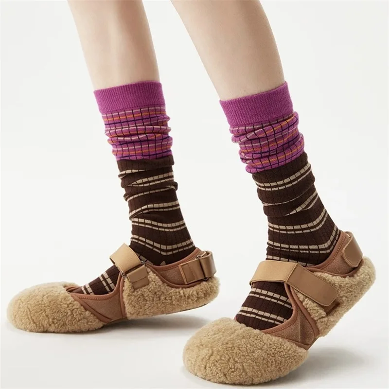 Calf Socks Vintage Striped High Tube Socks Women Contrast Colors Knee Long Socks Autumn Winter Fashion Personality Sock
Calf Socks Vintage Striped High Tube Socks Women Contrast Colors Knee Long Socks Autumn Winter Fashion Personality Sock