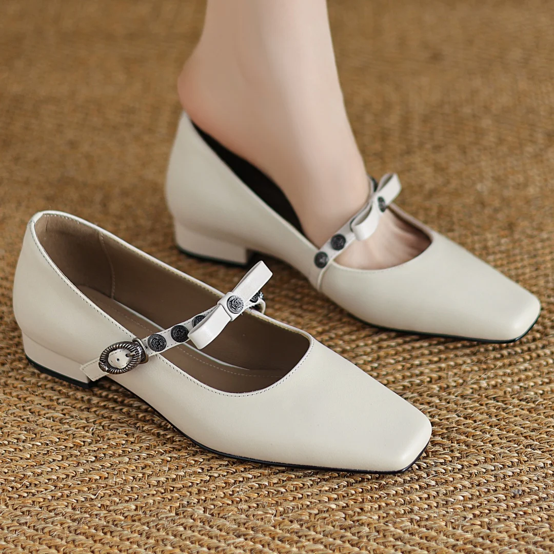 Plus size 34-41 women's cow leather metal buckle square toe slip-on Mary Jane flats high quality soft comfortable shoes woman
Plus size 34-41 women's cow leather metal buckle square toe slip-on Mary Jane flats high quality soft comfortable shoes woman