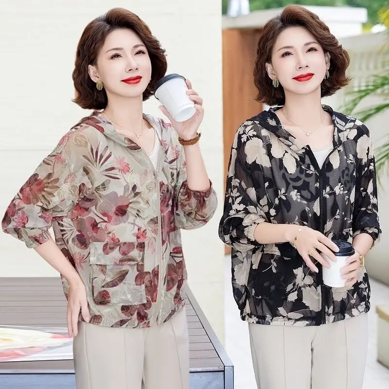 Women's Silk Blend Printed Hoodie Summer 2026 Breathable Versatile Sun Protection Clothing Mommy Style Long Sleeve Zipper Clo...
Women's Silk Blend Printed Hoodie Summer 2026 Breathable Versatile Sun Protection Clothing Mommy Style Long Sleeve Zipper Clo...