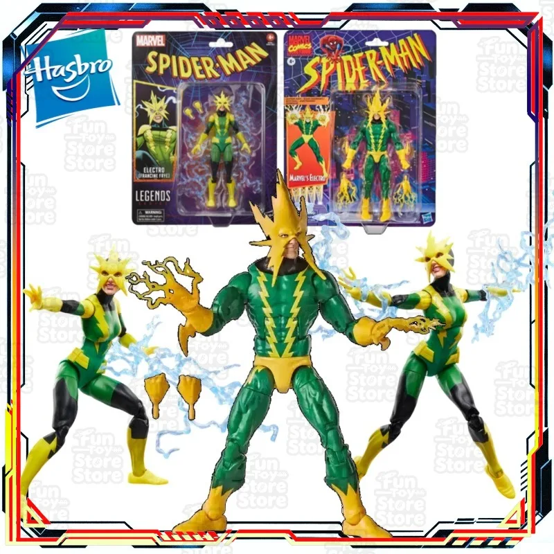 Hasbro Marvel Legends 6 Inch Retro Cardback Electro Max Dillon Francine Frye Collectible Spider‑Man Action Figure Decoration
Hasbro Marvel Legends 6 Inch Retro Cardback Electro Max Dillon Francine Frye Collectible Spider‑Man Action Figure Decoration