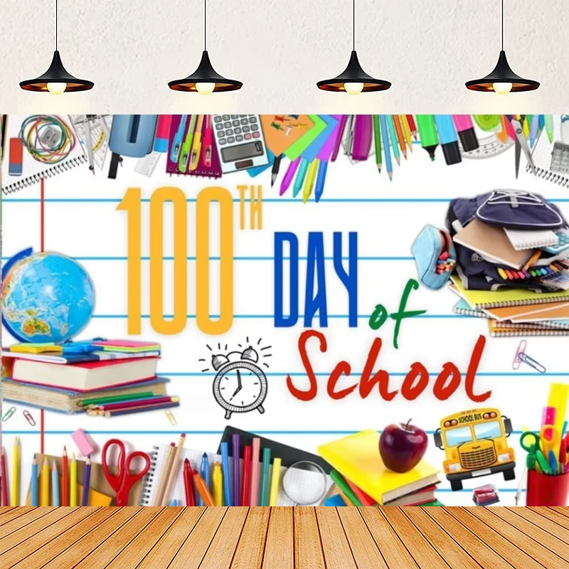 Photography Backdrop Happy 100th Days Of School Background Kids Students Kindergarten Party Backdrop Wall Banner Decor
Photography Backdrop Happy 100th Days Of School Background Kids Students Kindergarten Party Backdrop Wall Banner Decor