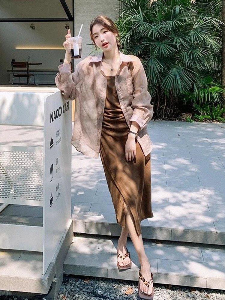 Fashionable Strapless Dress Set Women's Summer High-End Sun Protection Shirt Casual Long Skirt Two-Piece Set Slimming Effect
Fashionable Strapless Dress Set Women's Summer High-End Sun Protection Shirt Casual Long Skirt Two-Piece Set Slimming Effect
