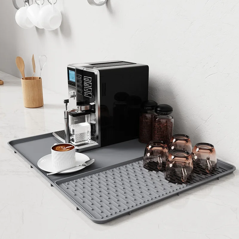 Silicone Anti-Slip Protective Pad for Coffee Machine Multifunctional Insulation Drainage Mat 2Pcs Separable Worktop Table Mats
Silicone Anti-Slip Protective Pad for Coffee Machine Multifunctional Insulation Drainage Mat 2Pcs Separable Worktop Table Mats